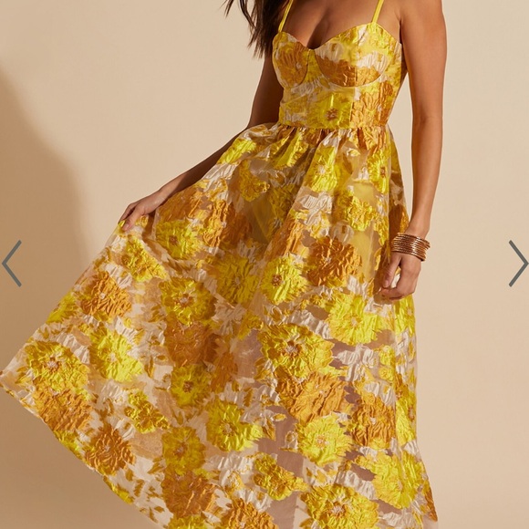 Showpo. | Dresses | Nwt Showpo Brailey Midi Dress Aline Corset Detail ...